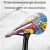 ENLEE E-ZD412 Bicycle Carbon Fiber Cushion Outdoor Riding Mountain Bike Saddle, Style: Graffiti