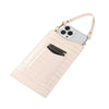 Stone Texture Card Holder Mobile Phone Bag with Short Strap(Yellow)