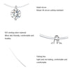 Invisible Fish Line Necklace Zircon Pendant S925 Sterling Silver Necklace