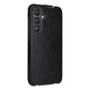 For Samsung Galaxy S25+ 5G Fierre Shann 64 Texture Vertical Flip PU Leather Phone Case(Black)