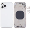 iPhone XR Back Housing Cover, White, Stainless Steel, iP13 Pro Style