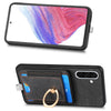 For Samsung Galaxy A36 Retro Splitable Magnetic Card Bag Leather Phone Case(Black)