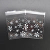 1 Packs Snowflake Christmas Candy Cookie Snack Bag Self-adhesive Gift Bag, Size:14x14cm