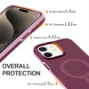 For iPhone 12 Shockproof MagSafe Armor PC Hybrid TPU Phone Case(Wine Red+Light Pink)