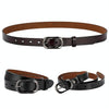 ZK--052 Soft and Wear-resistant Fine Cowhide Belt with Pin Buckle, Length: 105cm(Black)