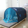 Children Home Bed Crawl Tunnel Game House Tent, Style:Blue with Mosquito Net