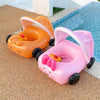 Removable Sunshade Car Shape Inflatable Pool Float Swimming Ring Baby Float Seat(Yellow)