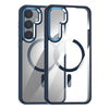 For Samsung Galaxy S25+ 5G MagSafe Anti-fingerprint Highly Transparent PC Phone Case(Blue)