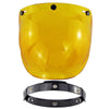 Motorcycle Helmet Three-Button Windproof Lens With Bracket(Amber)