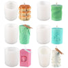 2803 Striped  Cylindrical Scented Candle Silicone Mold Plaster Drop Glue Mold