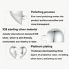 S925 Sterling Silver Platinum-plated Heart-shaped Puzzle Earrings(SCE1770)
