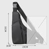Anti-theft Fit Triangle Bag Leisure Leather Film Crossbody Chest Bag(Grey)