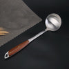 304 Stainless Steel Wooden Handle Kitchenware Home Kitchen Equipment, Style: Soup Spoon