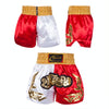 ZhuoAo Muay Thai/Boxing/Sanshou/Fighting Shorts for Men and Women, Size:XS(Classic Red Black)