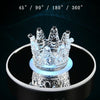 15cm Spinning Display Stand with Gradient Color Lights for Glass Art(Black)