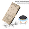 For Samsung Galaxy A36 / A56 5G Cat Embossing Pattern Leather Phone Case with Lanyard(Beige)