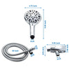 9 Functions Handheld Shower Pressurized Shower With Water Off and Pause, Style: Shower Kit