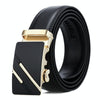 Dandali Casual Men Automatic Buckle Belt Business Soft Leather Pants Band, Length (cm): 110cm(ZD-1)