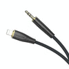 Borofone BL23 3.5mm to 8 Pin Refinado AUX Audio Cable, Length:1m(Black)