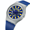 SANDA 3207 Fashion Waterproof  Electronic Sports Watch(Blue+Grey)