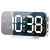 8821 LED Mirror Dual-purpose Snooze Alarm Clock (White)