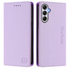For Samsung Galaxy A54 5G RC01 Dual-Folded Magnetic Suction RFID Leather Phone Case(Light Purple)