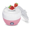 Electric Automatic Yogurt Maker Machine Yoghurt DIY Tool Kithchen Plastic Container 220V Capacity: 1L(Pink)