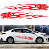 2 PCS/Set D-815 Flame Lion Pattern Car Modified Decorative Sticker(Red)