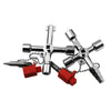 Elevator Water Meter Valve Cross Key Inner Triangle Wrench, Style: E Silver