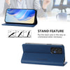 For Samsung Galaxy A33 5G RC01 Dual-Folded Magnetic Suction RFID Leather Phone Case(Dark Blue)