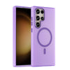 For Samsung Galaxy S23 Ultra 5G MagSafe Frosted Translucent TPU + PC Full Coverage Phone Case(Dark Purple)