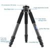 BEXIN RC294 Portable Collapsible Carbon Fiber Camera Tripod with K44 Panoramic Ball Head