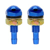 2pcs /Set Automotive Glass Washer Sprayer Aluminum Cap Nozzle(Blue)