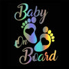 10pcs Baby On Board Warning Car Sticker Reflective Scratch Body Sticker(Laser)