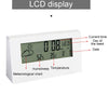 LCD Electronic Desk Clock Digital Display Multifunctional Temperature And Humidity Meter Alarm Clock, Model: Transparent White