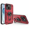 For iPhone 15 Metal Rotating Bracket TPU + PC Magnetic Phone Case(Red)