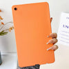 For Samsung Galaxy Tab A9 2023 X110-X115 Oil Spray Skin-friendly TPU Tablet Case(Orange)