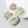 Female Earrings Exaggerated Alloy Geometric Glass Diamond Earrings(AB Color)