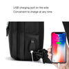 HAOSHUAI 1100-17 Men Chest Bag Casual Shoulder Bag USB Charging Chest Bag(Khaki)