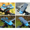 USB Charging Bicycle Light Front Handlebar Led Light   with Holder & Electric Horn2400mAh Battery(Blue)