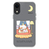For iPhone XR Skin Feeling Jelly TPU Hybrid PC Phone Case(Night Training Cat Black)
