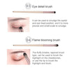 4 PCS / Set Makeup Brush Eye Shadow Brush Eye Makeup Set Soft Hair Detail Brush Smudge Brush With Brush Bag, Color:Silver