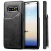 For Galaxy Note 8 Shockproof Calf Texture Protective Case with Holder & Card Slots & Frame(Black)