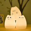 USB Charging Novelty Night Lights Cute Children Night Lamp Distant Control Touch Sensor Light Home Decor Lighting(Popular Cat ?)