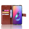 Retro Crazy Horse Texture Horizontal Flip Leather Case for Asus Zenfone 6 ZS630KL, with Holder & Card Slots & Photo Frame(Brown)