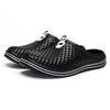 X902 Summer Beach Shoes Non-Slip Flip Llops Couple Slippers Men Hole Shoes, Size: 45(Black)