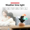 Cloud Weather Time Light Multifunctional Smart Induction Child Wake Up Alarm Clock(White)
