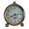 Retro Iron Alarm Clock Simple Desktop Quartz Clock, Style: Arab Number