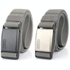 AWMN Metal Nylon Magnetic Buckle Fashion Casual Men Belt, Length: 125cm(Silver Cap Light Gray)