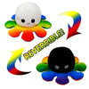 Flipped Octopus Doll Double-Sided Flipping Doll Plush Toy(White Color + Black Color)